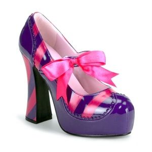 FUNTASMA Kitty-32 pink and purple platform heels